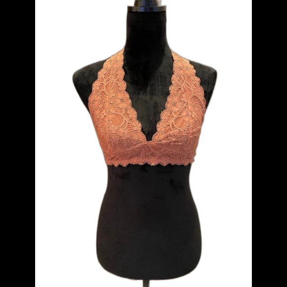 Intimately Free People Bra Bralette Sexy Lacy Halter Style Size Medium - Picture 1 of 9